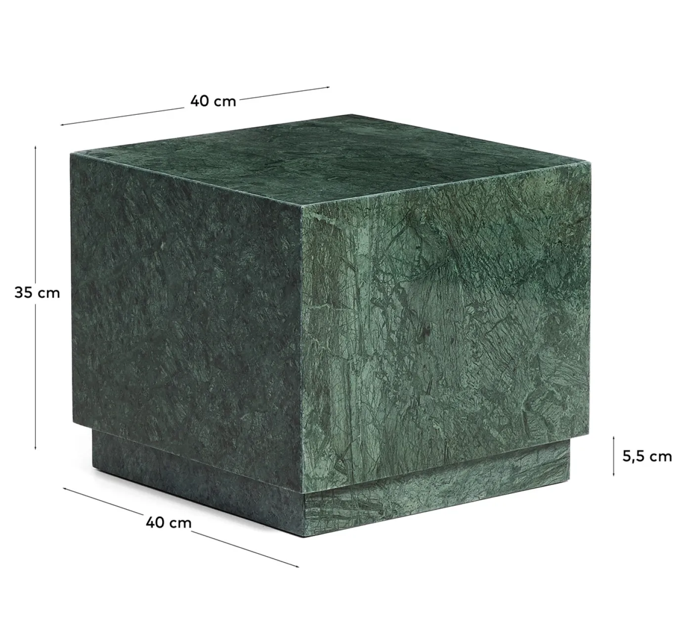 Kave Home Bijzettafel Sorein Marmer Groen 40cm