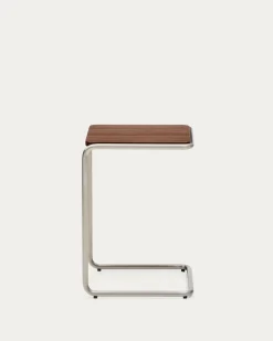 Kave Home Bijzettafel Tarsel Walnootfineer 42x60cm