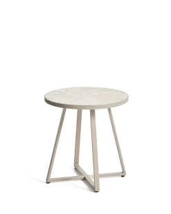Kave Home Bijzettafel Tella Outdoor Staal Tegels Beige Ø90cm