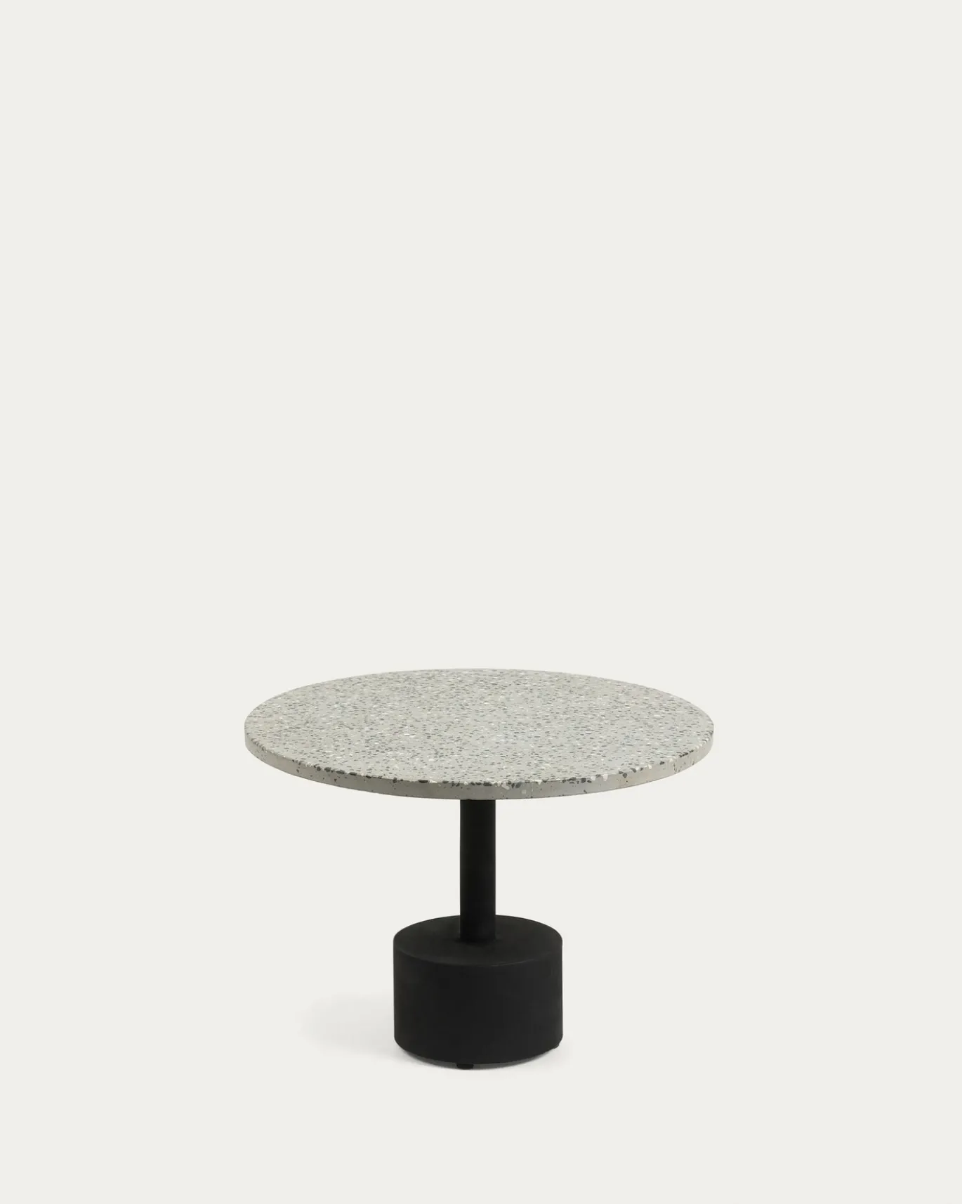Kave Home Bijzettafeltje Delano Grijs Terrazzo Ø55cm