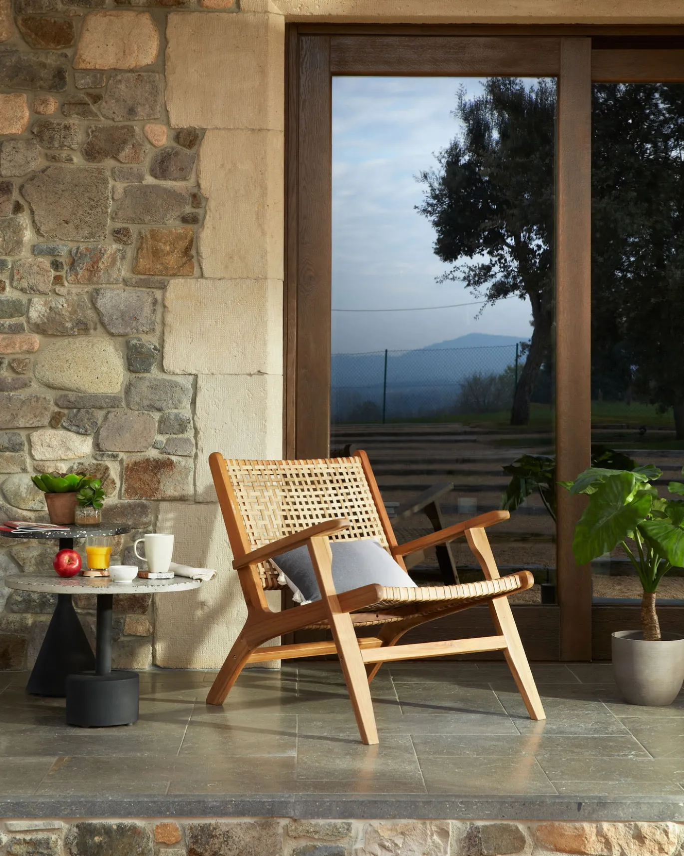 Kave Home Bijzettafeltje Delano Grijs Terrazzo Ø55cm