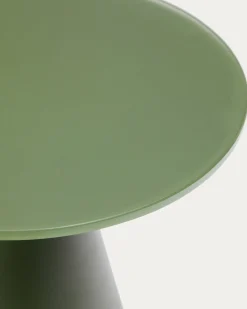 Kave Home Bijzettafel Wilshire Glas Groen Ø30cm