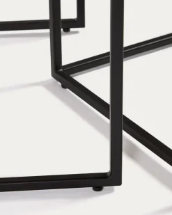 Kave Home Bijzettafel Yoana Set van 2 Bruin Walnootfineer