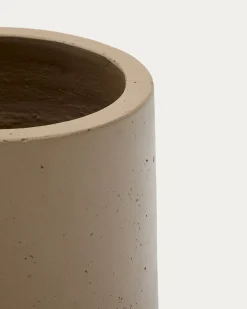 Kave Home Bloempot Calun Beige Cement Ø32cm