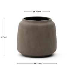 Kave Home Bloempot Lira Terracotta-Effect Ø53cm
