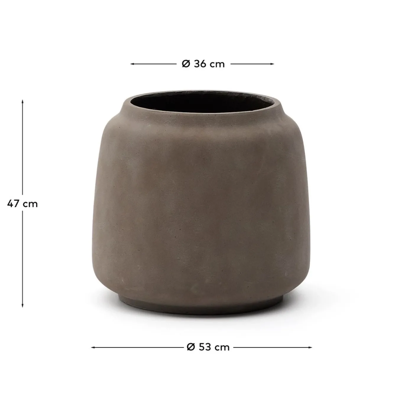 Kave Home Bloempot Lira Terracotta-Effect Ø53cm
