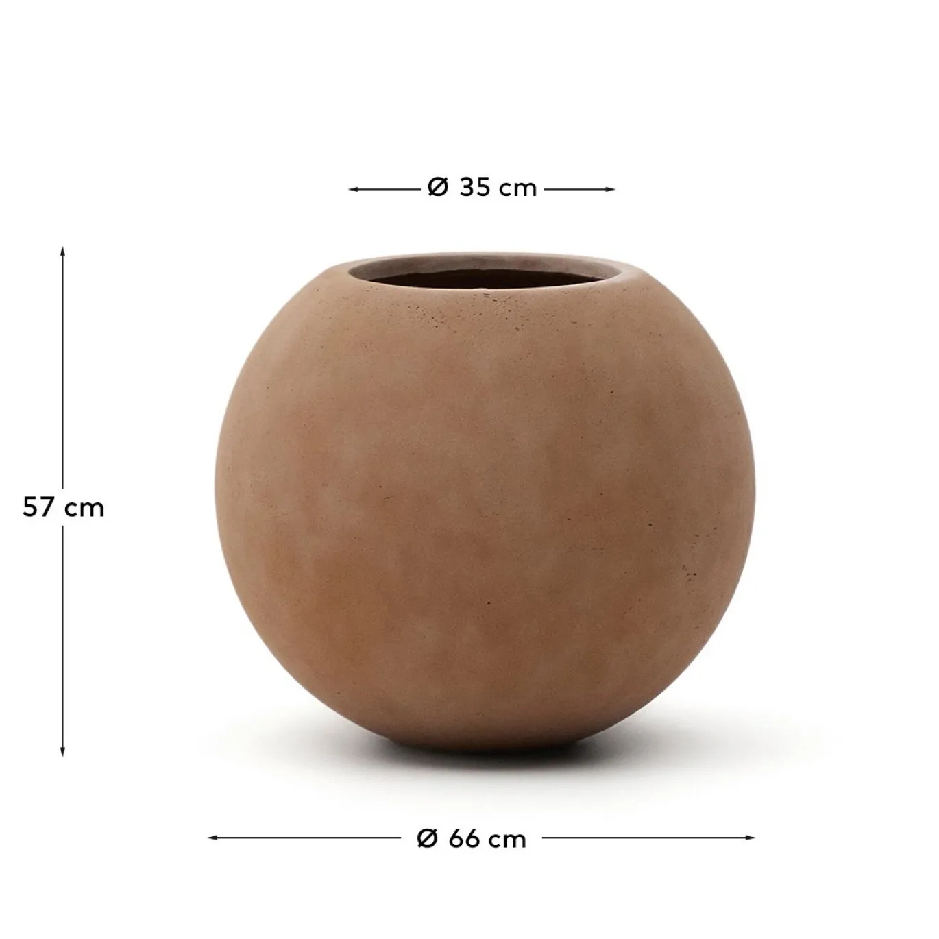 Kave Home Bloempot Solna Terracotta-Effect Ø66cm