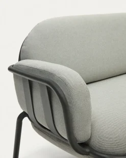 Kave Home Buitenbank Joncols 3-Zits Aluminium Grijs Gelakt 225cm