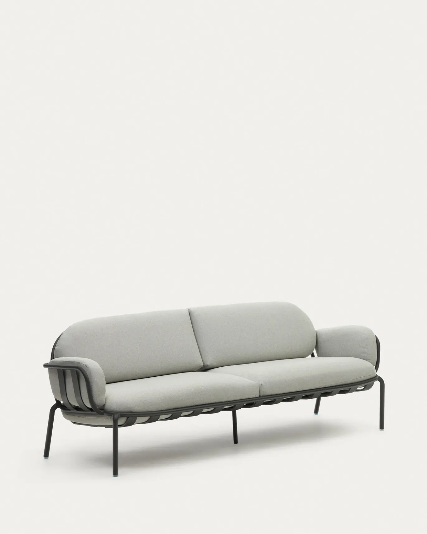 Kave Home Buitenbank Joncols 3-Zits Aluminium Grijs Gelakt 225cm