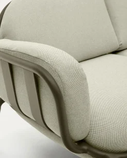 Kave Home Buitenbank Joncols 2-Zits Aluminium Groen Gelakt 164cm