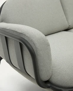 Kave Home Buitenbank Joncols 2-Zits Aluminium Grijs Gelakt 165cm