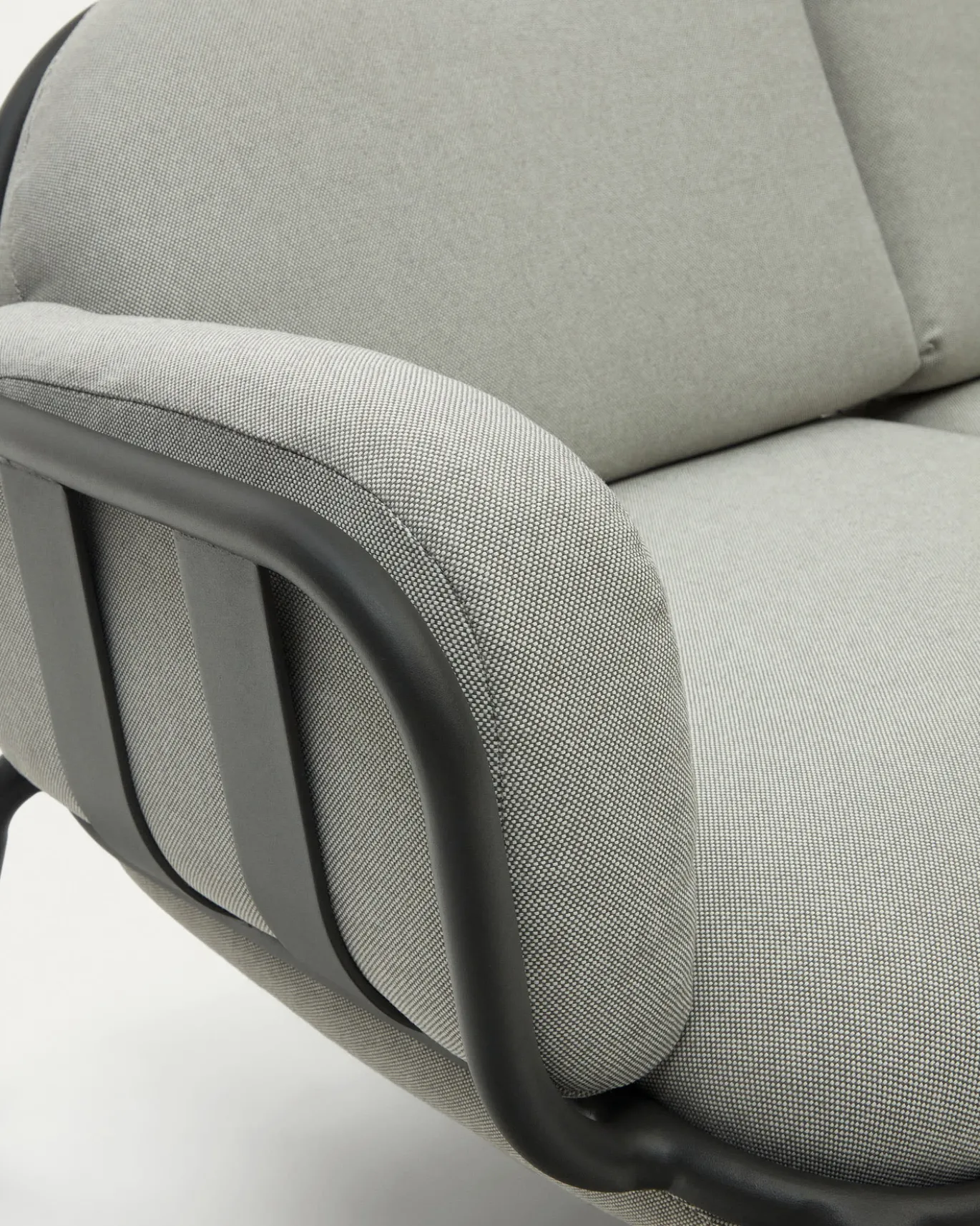 Kave Home Buitenbank Joncols 2-Zits Aluminium Grijs Gelakt 165cm