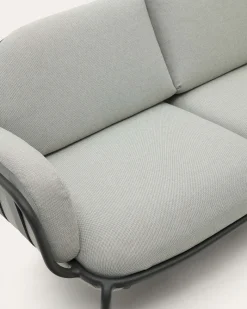 Kave Home Buitenbank Joncols 2-Zits Aluminium Grijs Gelakt 165cm