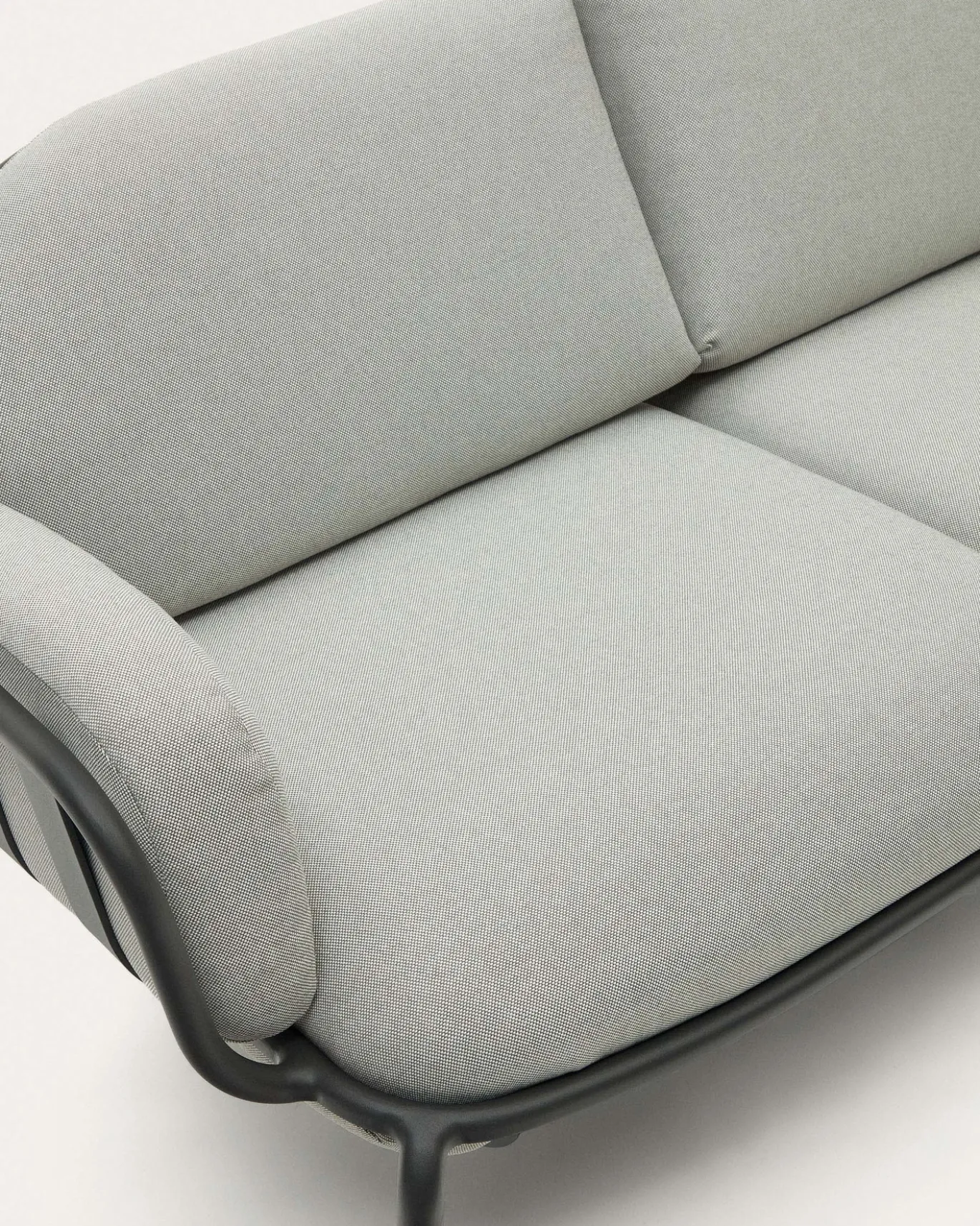 Kave Home Buitenbank Joncols 2-Zits Aluminium Grijs Gelakt 165cm