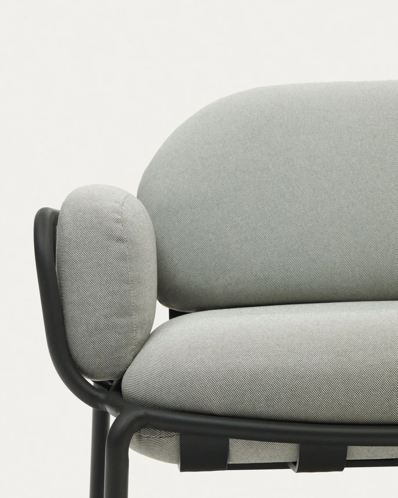 Kave Home Buitenbank Joncols 2-Zits Aluminium Grijs Gelakt 165cm