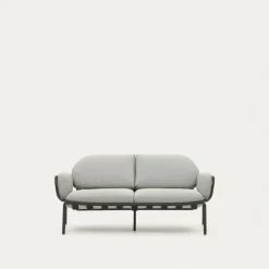 Kave Home Buitenbank Joncols 2-Zits Aluminium Grijs Gelakt 165cm