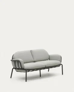 Kave Home Buitenbank Joncols 2-Zits Aluminium Grijs Gelakt 165cm