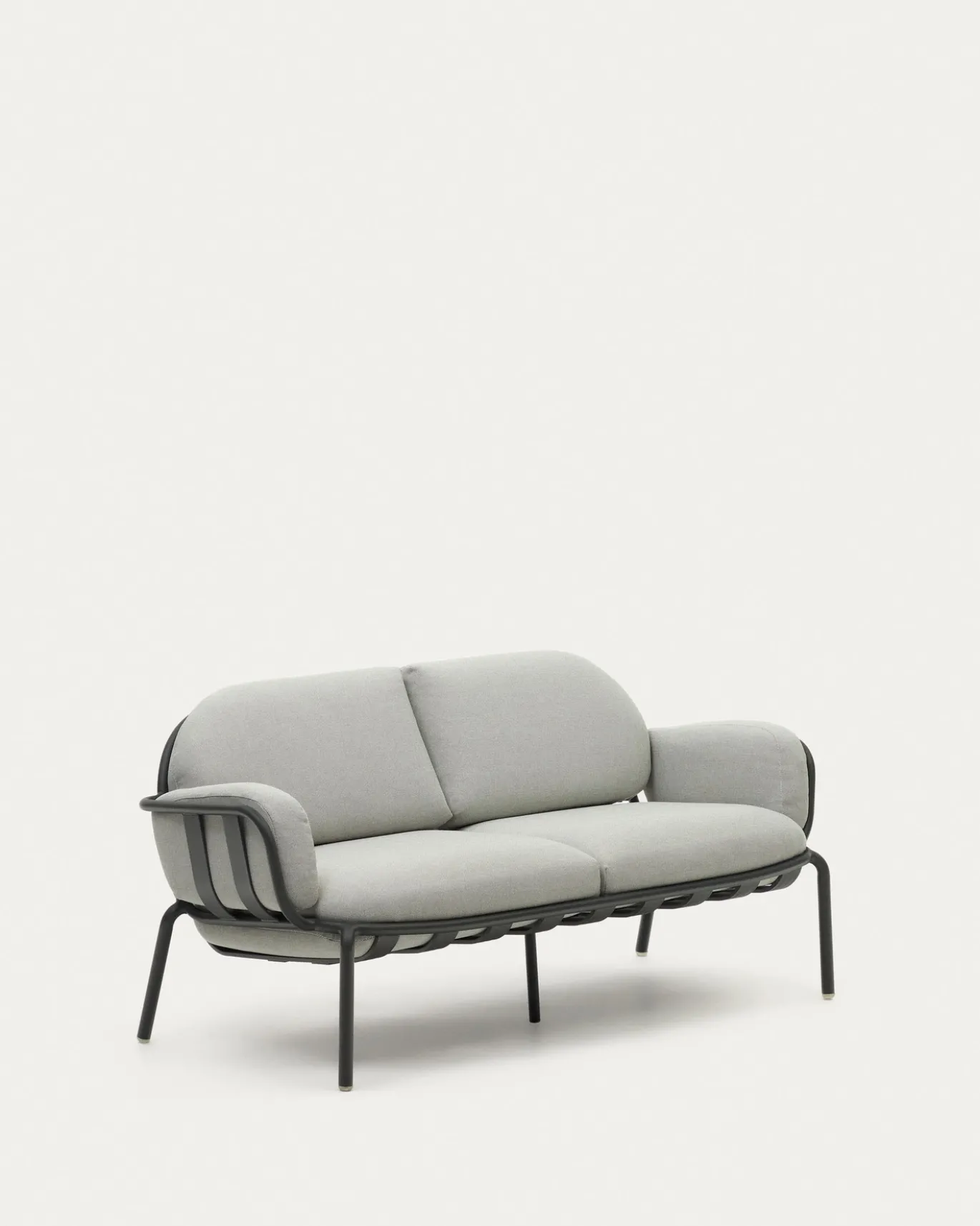 Kave Home Buitenbank Joncols 2-Zits Aluminium Grijs Gelakt 165cm