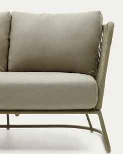 Kave Home Buitenbank Saconca 3-Zits Touw Groen 189cm