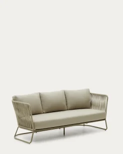 Kave Home Buitenbank Saconca 3-Zits Touw Groen 189cm