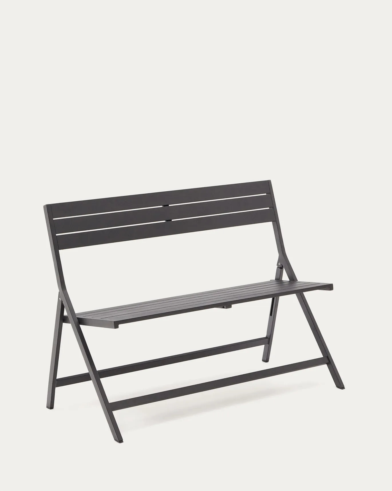 Kave Home Buitenbank Toretta Opvouwbaar Aluminium Donkergrijs