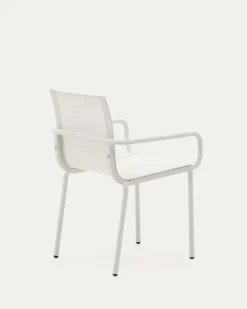 Kave Home Buitenstoel Galdana Stapelbaar Aluminium Wit