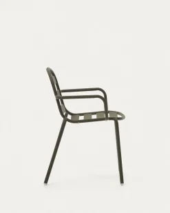 Kave Home Buitenstoel Joncols Aluminium Groen
