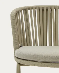 Kave Home Buitenstoel Saconca Touw Groen Gelakt