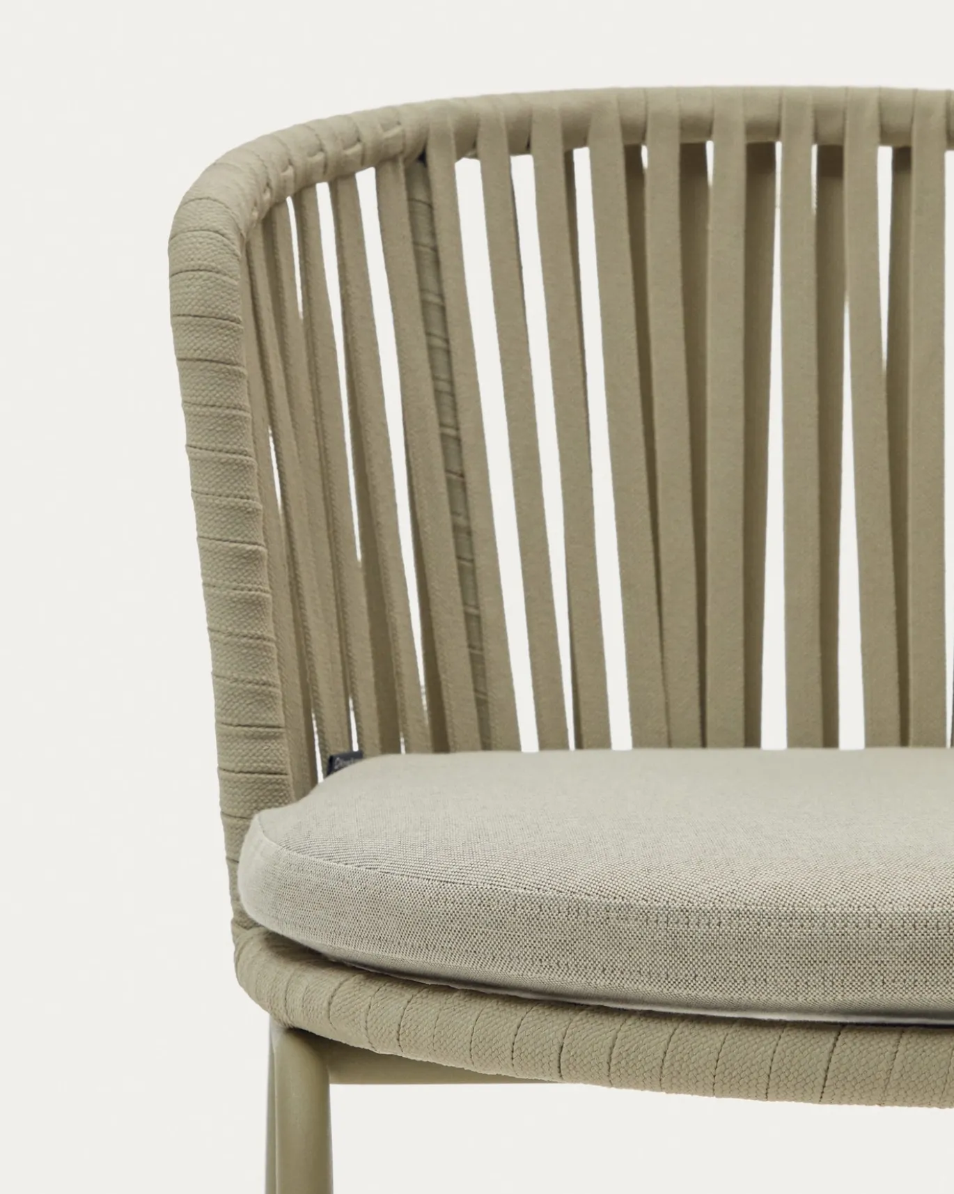 Kave Home Buitenstoel Saconca Touw Groen Gelakt