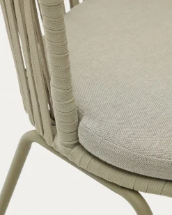 Kave Home Buitenstoel Saconca Touw Groen Gelakt