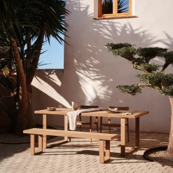 Kave Home Buitentafel Canadell Massief Gerecycled Teakhout 220x100cm