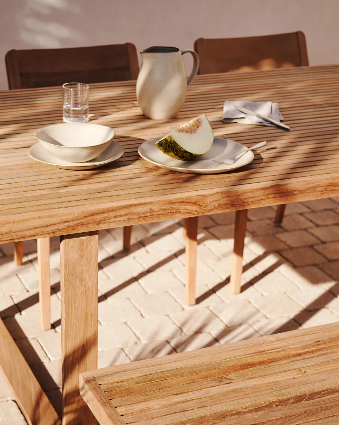 Kave Home Buitentafel Canadell Massief Gerecycled Teakhout 220x100cm