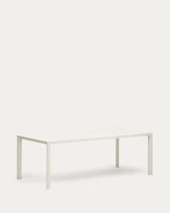 Kave Home Buitentafel Culip Aluminium Wit 220x100cm