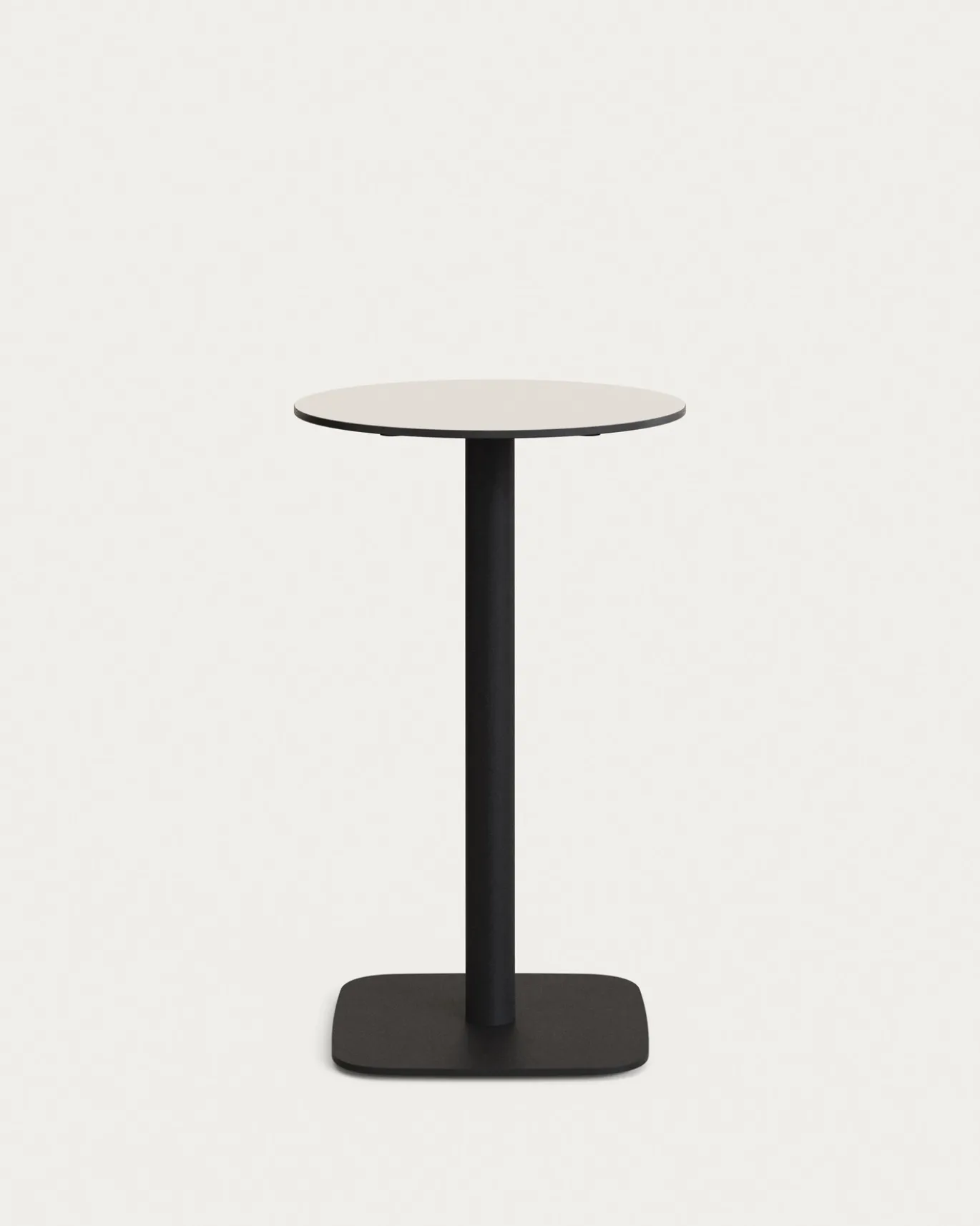 Kave Home Buitentafel Dina Rond Hoog Wit Ø60x96cm