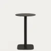 Kave Home Buitentafel Dina Rond Hoog Zwart Ø60x96cm
