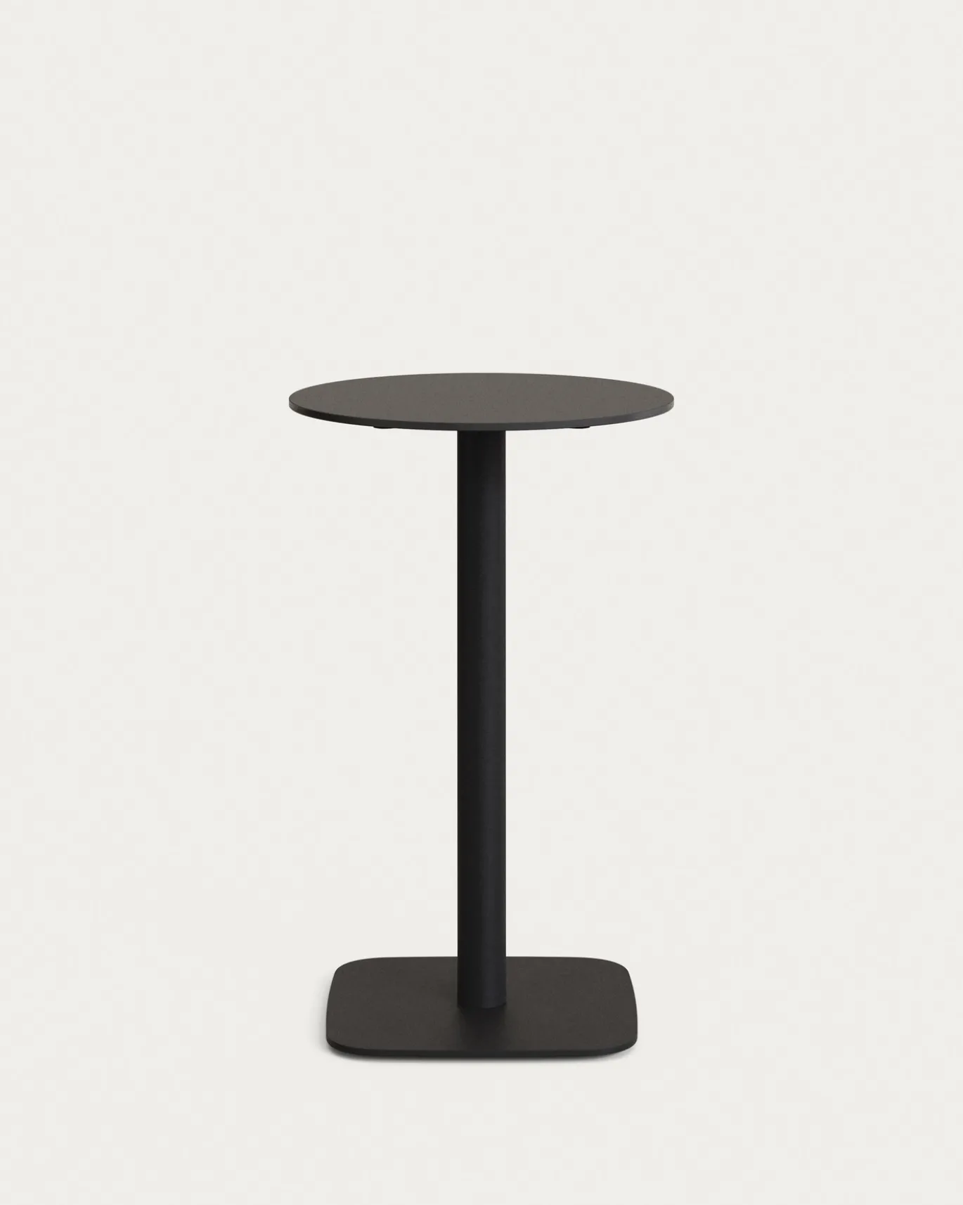 Kave Home Buitentafel Dina Rond Hoog Zwart Ø60x96cm