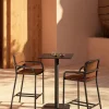 Kave Home Buitentafel Dina Zwart Hoog 60x60x96cm