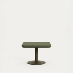 Kave Home Buitentafel Esilda met Groen Cementen Tafelblad 70x70cm Onderstel Ø42x45cm