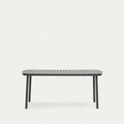Kave Home Buitentafel Joncols Aluminium Grijs 180x90cm