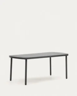 Kave Home Buitentafel Joncols Aluminium Grijs 180x90cm