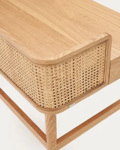 Kave Home Bureau Araxi Fineer Massief Essen 105x62cm