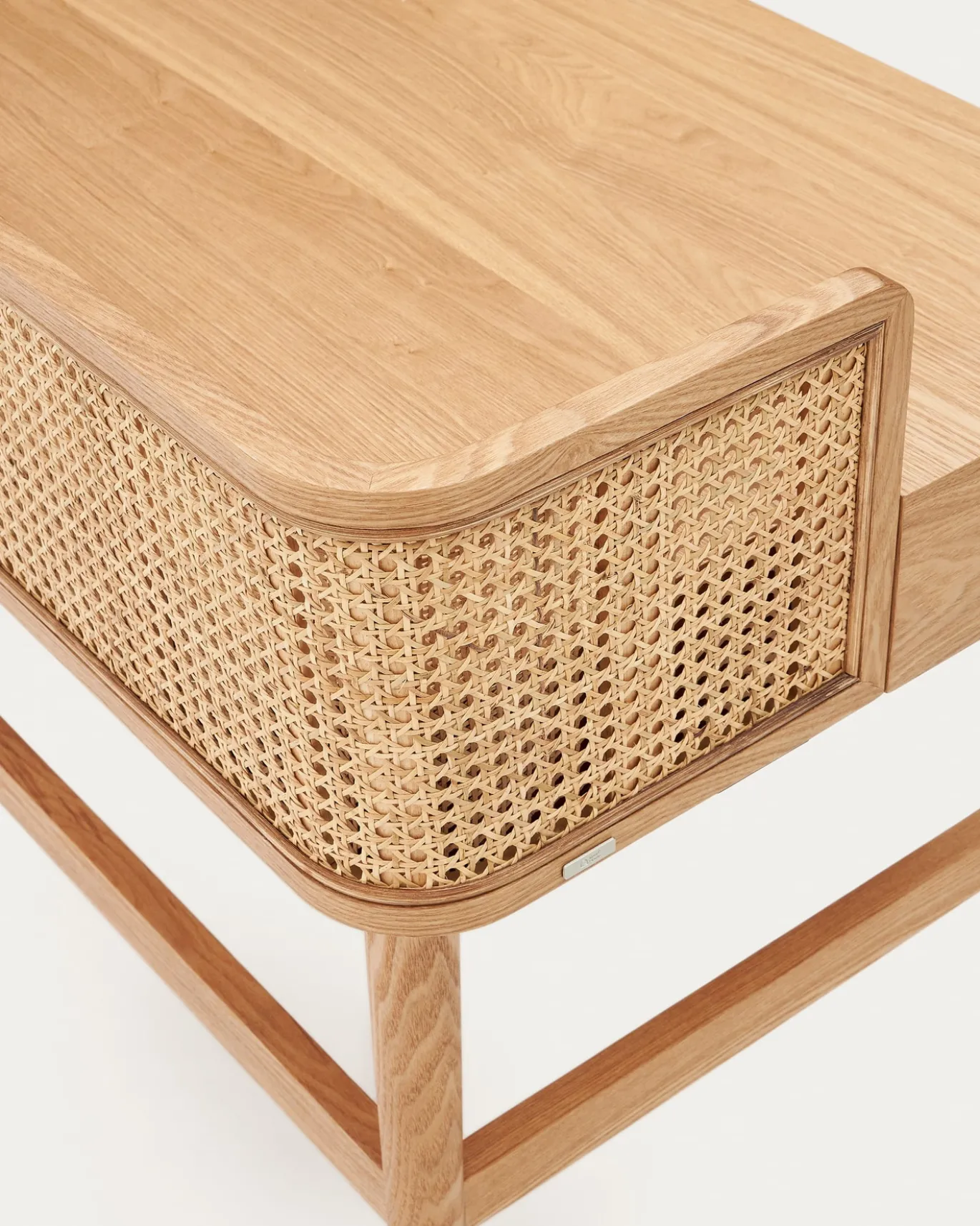 Kave Home Bureau Araxi Fineer Massief Essen 105x62cm