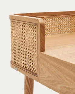 Kave Home Bureau Araxi Fineer Massief Essen 105x62cm