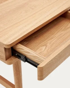 Kave Home Bureau Araxi Fineer Massief Essen 105x62cm