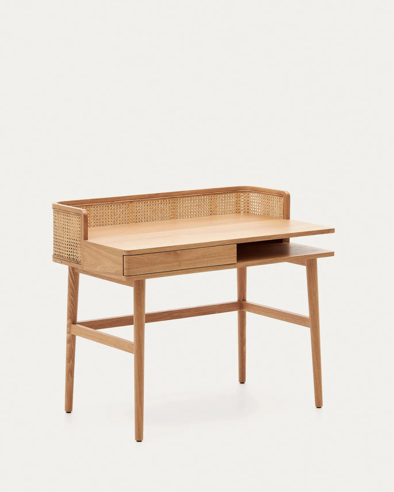 Kave Home Bureau Araxi Fineer Massief Essen 105x62cm