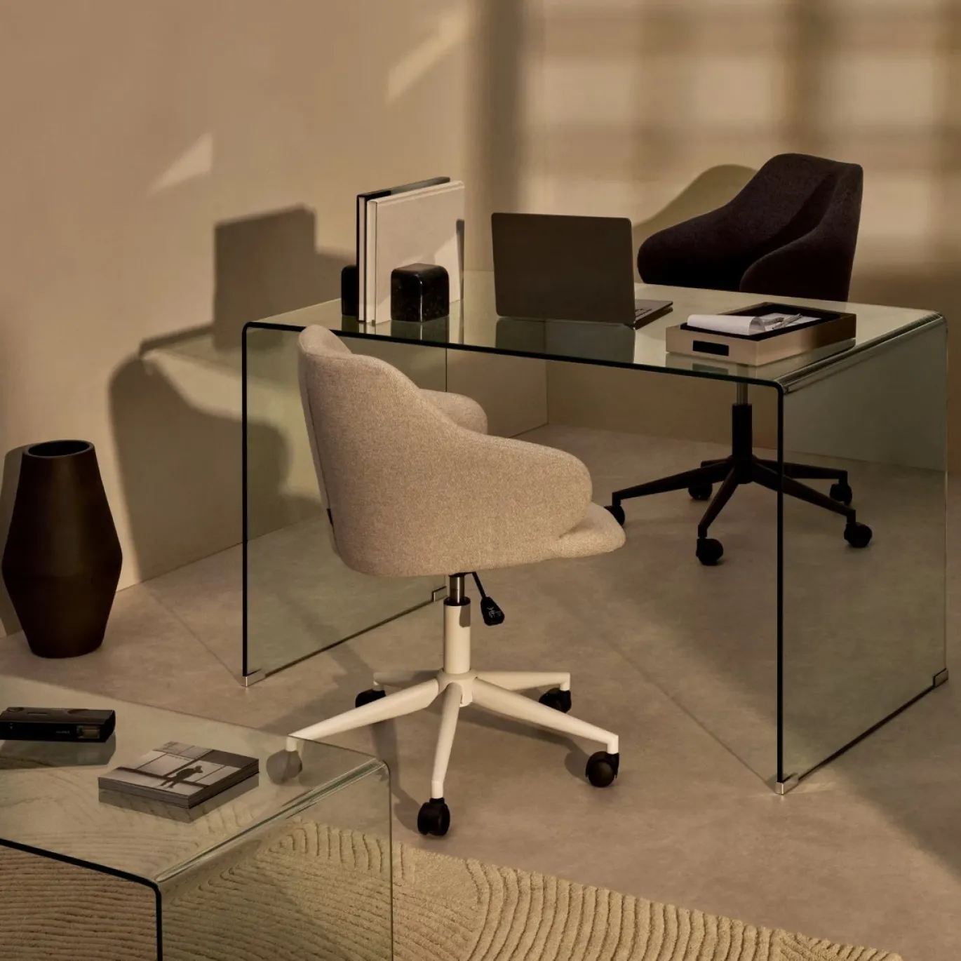 Kave Home Bureau Burano Glazen 125x70cm