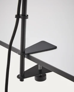 Kave Home Bureaulamp Jula Zwart met Klem