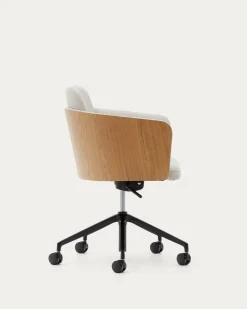 Kave Home Bureaustoel Madai Beige Chenille Essenfineer