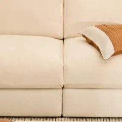 Kave Home Chaise Longue Bank Alea Chenille Ecru 4-Zits Rechts