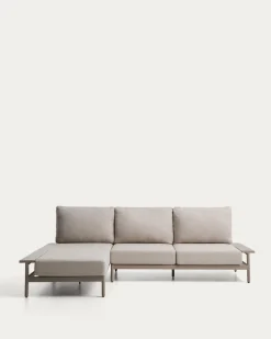 Kave Home Chaise Longue Bank 3-zits Taupe Links